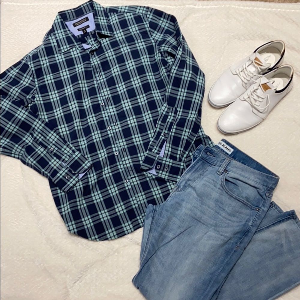Banana Republic Camden Fit Plaid Button Up-Men’s M